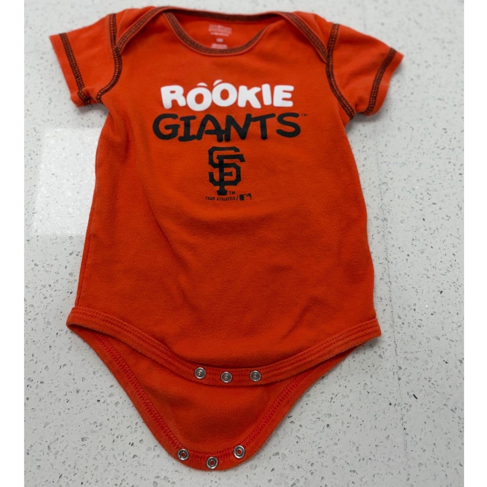 San Francisco Giants Rookie Baby Bodysuit Orange MLB Team Athletics 18M‎ Romper